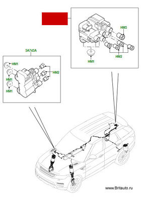Range Rover L405 L494の空気懸濁液弁はOEM LR070246を妨げる
